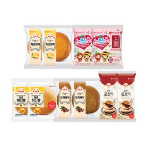 미니샌드 스트로베리x2개+모카케익x2개+치즈케익x2개+꼬마꿀호떡x2개+달콤허니빵x2개