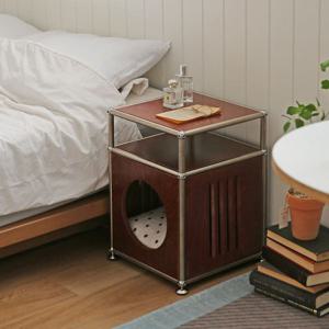 자작 원목 원형 디자인 모듈 침대 협탁 사이드 소파 테이블 3단