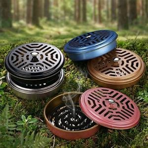 캠핑 앤틱 감성 모기향통 거치대 케이스 야외 휴대용