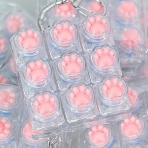고양이 젤리 9구 키캡 딸깍이 키링 발바닥 키보드 열쇠고리 피젯토이