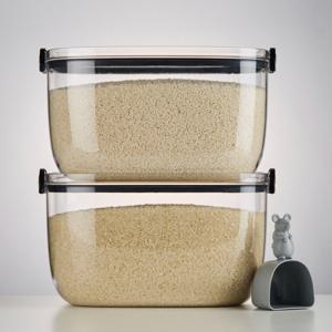 투명 밀폐 쌀통 쌀보관통 쌀보관함 5kg/10kg 2개입