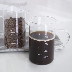 내열유리 비커 계량컵 500ml 커피 드립서버