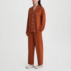 여 피치스킨 10부 파자마 세트_솔리드 (2 colors)