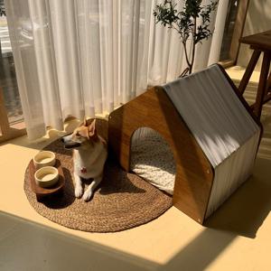 XL 월넛 강아지집 원목 애견하우스 애견집 펫하우스 중형 대형 강아지집