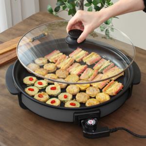 대형 원형 전기 후라이팬 명절 잔치팬 전부치는 피자팬