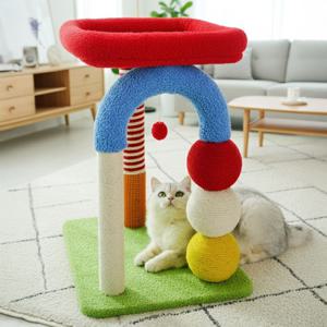 고양이  스크래쳐 대형 냥오름 수직 기둥