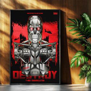 영화포스터 터미네이터 흉상 일러스트포스터 인테리어포스터