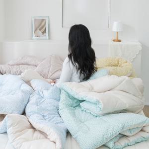 국내생산 러블리 데이지 차렵이불 소프트 마이크로 화이바 소재 이불단품 (SS/Q 선택)