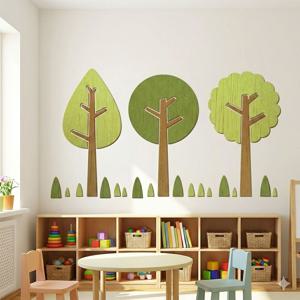 W28 환경구성 도형 나무 친구들 3종 세트 우드 벽장식