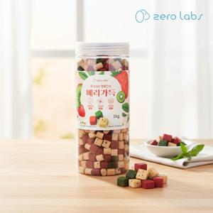 웰니스 베리가득 져키 딸기+키위+요거트 1000g 강아지간식 비타민 항산화 유산균