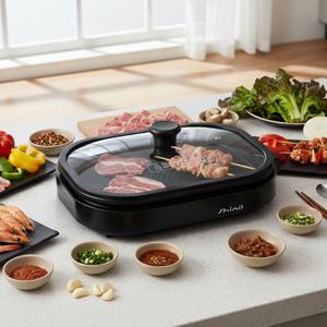 신일 전기팬 전기후라이팬 그릴 소형 미니  멀티쿠커