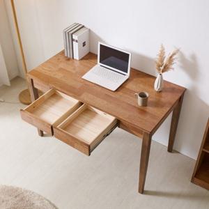 오세르 고무나무원목 1200 편수책상(네추럴,월넛) BFF-9104