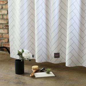 패브릭 샤워커튼 헤링본