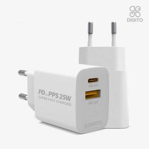 25W 듀얼 C타입 USB 멀티 PD PPS 아이폰 갤럭시 급속 초 고속 충전기