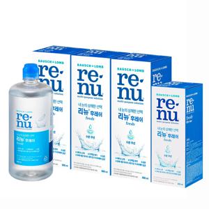 리뉴 후레쉬 500ml x 3개 + 후레쉬 355ml x 1개 소프트 렌즈 세척액