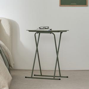 베니티 접이식 사이드테이블 올리브그린