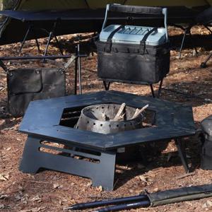 캠핑 육각 밀리터리 헥사 우드 난로 화로대 테이블