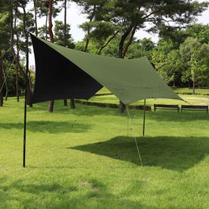 캠핑 다켄(DAKEN) 블랙 코팅 헥사&렉타 암막 타프