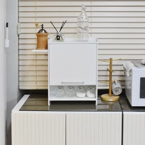 [리퍼] 깔끔정리 플랩도어 3단 슬라이드수납함 주방수납선반 (양념통/영양제/화장품)