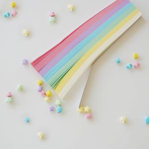 소원빌기 파스텔 별접기 별 종이 띠 색종이 학알 540매 종이접기  종이별 별모양 별만들기