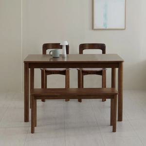 루빈 오르 4인 원목 식탁세트 (의자2+벤치1) 2colors