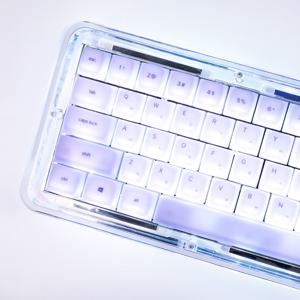 말랑 퍼플 푸딩 젤리 한글 실리콘 포인트 캐릭터 체리 반투명 투명 키캡