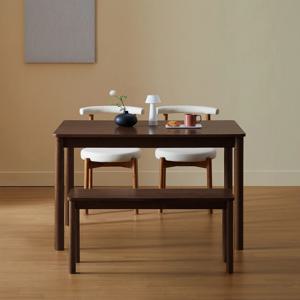 루빈 카미유 4인 원목 식탁세트 (의자2 + 벤치1) 2colors