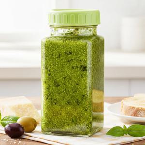 헥사 에코링 플라스틱 뚜껑 유리병 58mm 허브사각 250 양념통 공병