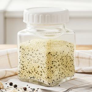 헥사 에코링 플라스틱 뚜껑 유리병 58mm 허브사각 150 양념통 공병