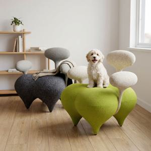 매직벌룬 체어 오브제 라운지 니트 패브릭 2color