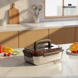 퀸센스 모던락 304 스텐 밀폐용기 3호소 2.2L