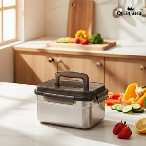 퀸센스 모던락 304 스텐 밀폐용기 3호중 4.0L