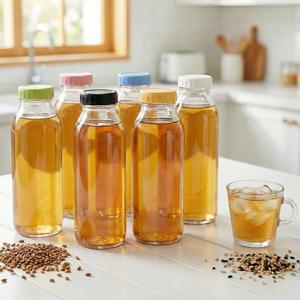 헥사 에코링 플라스틱 뚜껑 유리병 53mm 우유병 750ml 6P