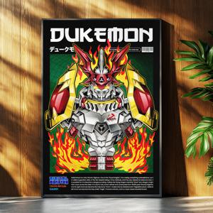 듀크몬 디지몬친구들 애니메이션 그림 일러스트포스터 인테리어포스터