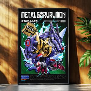 메탈가루몬 디지몬친구들 애니메이션 그림 일러스트포스터 인테리어포스터