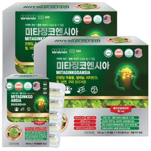 미국 미타징코엔시아 은행잎추출물 120캡슐 X 2박스 셀레늄 아연 비타민D 철분 구리