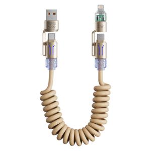 디큐브 스프링 코일 케이블 PD 3.1 240W 4 in 1 초고속충전 2m