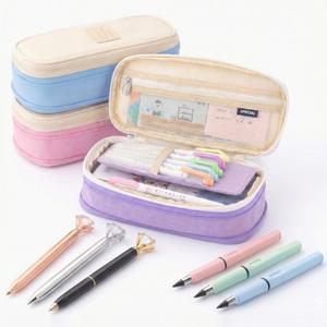 새학기 대용량 필통 + 무한연필3p + 보석볼펜3p 문구세트