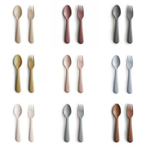 MUSHIE 무쉬 유아식 플라스틱 스푼+포크 SET