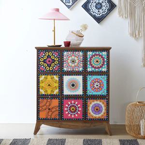 오리엔탈 9단 와이드 800 서랍 수납장  나비장