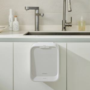 플랫 자동개폐 걸이형 센서휴지통 7L 주방 싱크대 음식물 쓰레기통