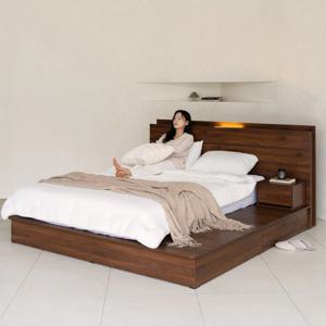 [런칭기념 5만원쿠폰] 모나코 LED 조명 침대프레임 SS/Q/K/LK(미니협탁추가)