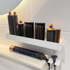 무타공 다이슨 에어랩 호환 거치대 선반형 헤어툴 자율 수납 고데기 거치대