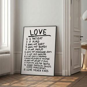 사랑은 언제나 성경 인테리어 그림 거실 액자 캔버스 동기부여 명언 포스터