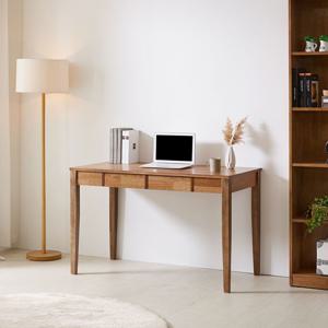 벡스 1인용 학생 공부 서재 컴퓨터 서랍형 고무나무 원목 거실 책상 1200