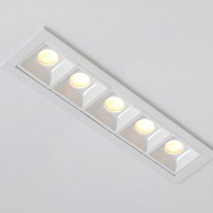 에코스타 멀티 매입등 5구 10W 사각 오스람칩 플리커프리 안티글레어 2color