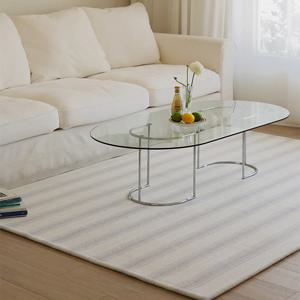 [리퍼] 아델로 워셔블 파스텔 스트라이프 사계절 거실러그