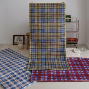 [리퍼] 페블 체크 패턴 극세사 인테리어 디자인 미니 침실 러그 3color