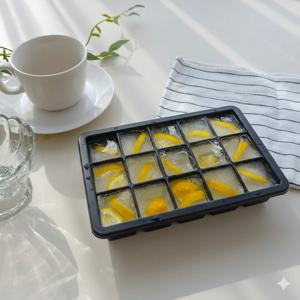 실리콘 아이스몰드 사각 15구 (블랙)