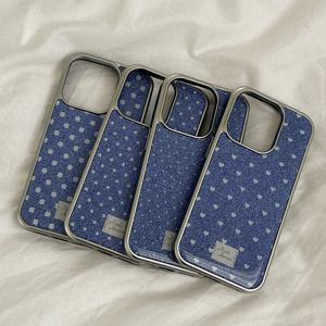 denim groove 디자인 실버 맥세이프 범퍼케이스
